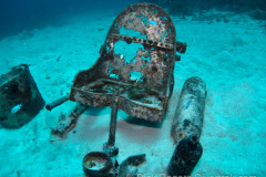 Pilot seat of the Betty bomber in Truk Lagoon