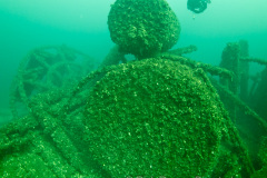 Boilers on the Cornwall wreck.