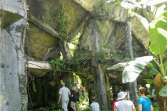 Bomb damage of the former command center on Etten Island, Chuuk (Truk) Lagoon.