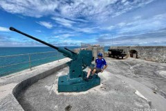Anti-aircraft gun at Fort St.Catherine, Bermuda