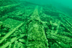 A mast on the George Marsh wreck.