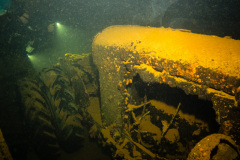 tractor on the Hoki Maru wreck