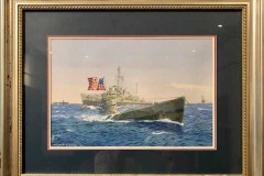 Painting of the capture of U-505