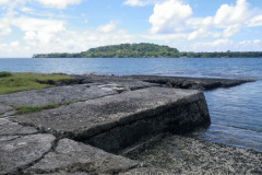 View of Etten Island from Tonoas I., Chuuk (Truk) lagoon.