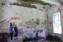 Wards at the former Naval hospital on Tonoas I., Chuuk (Truk) Lagoon.