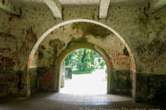 Entrance at former Naval hospital on Tonoas I., Chuuk (Truk) Lagoon.