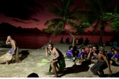 Warriors at Bula night, Volivoli beach resort.