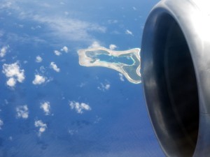 Flight to Truk Lagoon (Chuuk) Small coral atoll in the Marshall Islands, enroute to Truk (Chuuk).