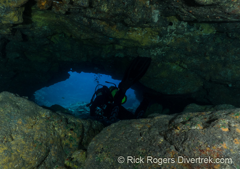 underwater lava tube in Hawaii.