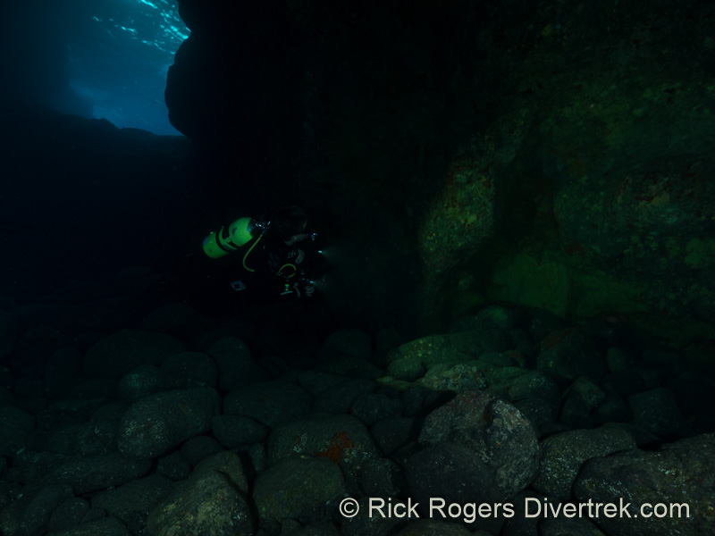 Cave diving at Hawaii.