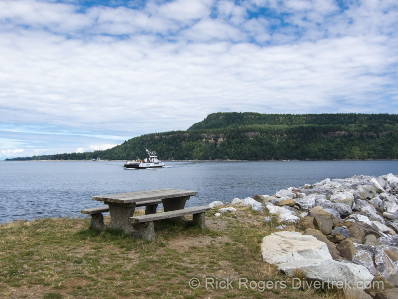 Ferry to Hornby island, british columbia.