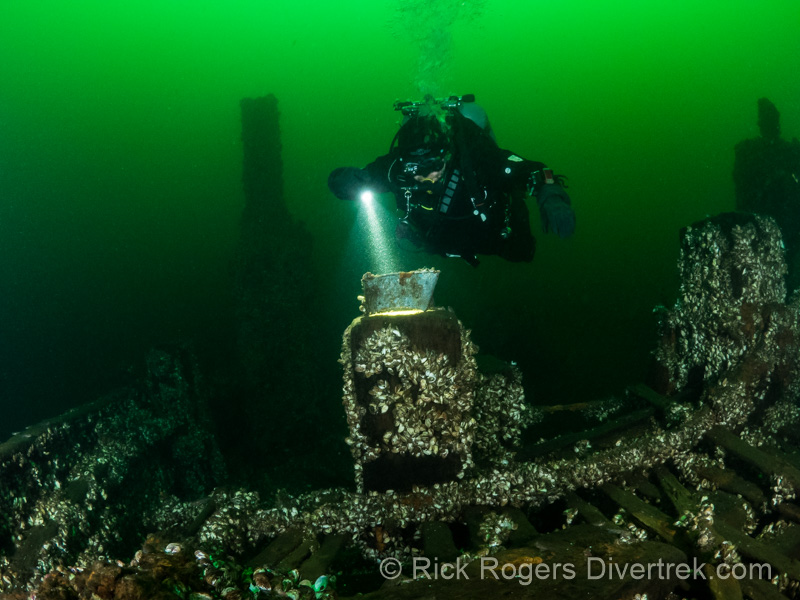 artifacts on City of Sheboygan wreck